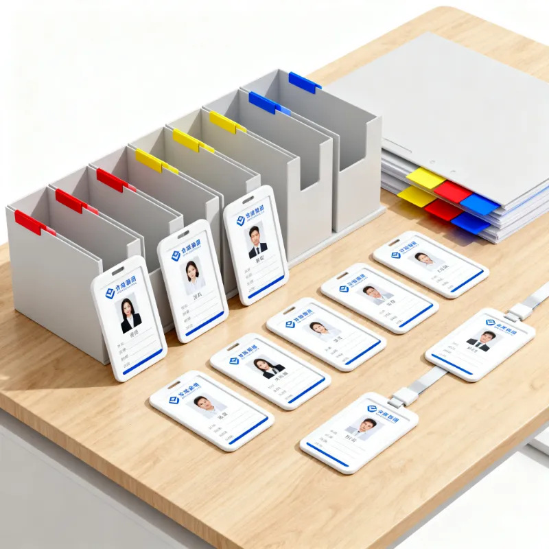 员工工牌、工作证整理卡识别裁剪