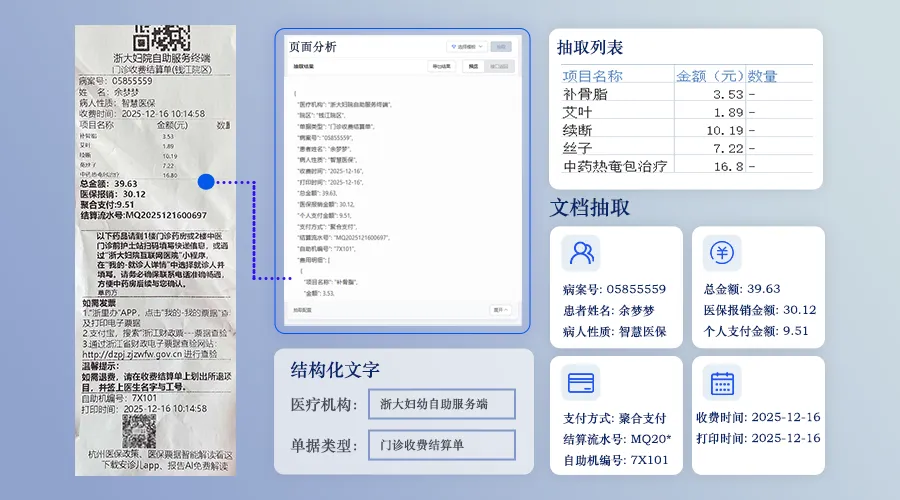 文档抽取-自定义效果示意