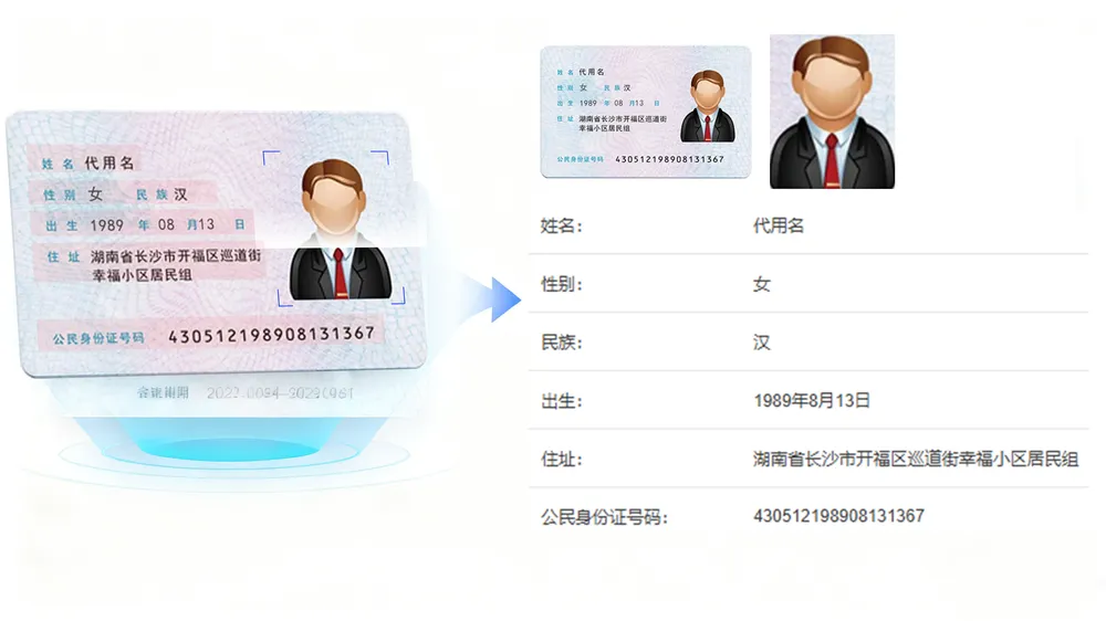 身份证OCR识别服务 - 秒级解析身份证全部字段