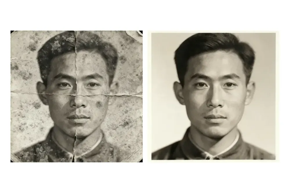 图片修复/去水印应用场景2 - 照片修复