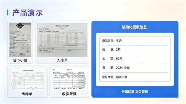 单据识别效果示意