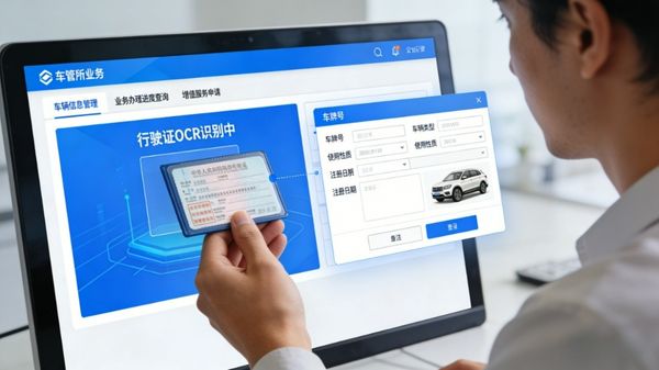 车管所系统行驶证自动录入识别场景